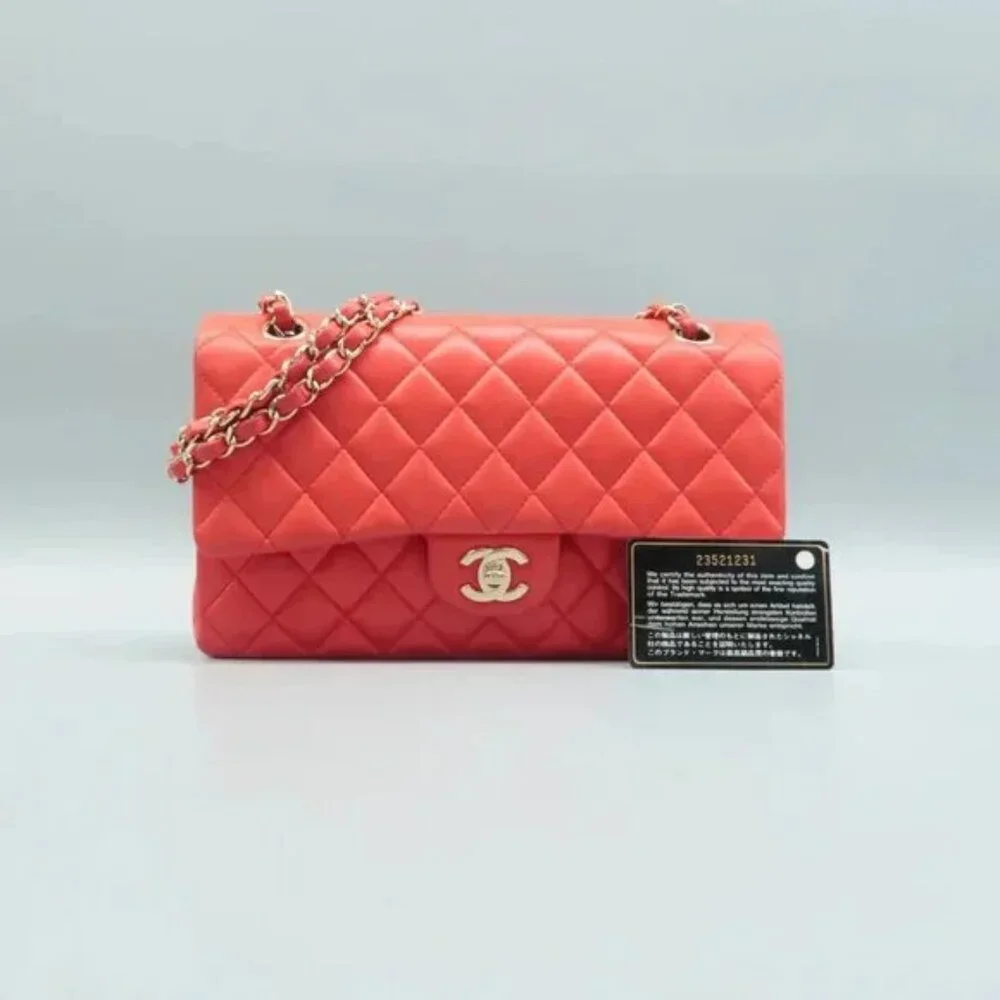 100% Authentic CHANEL CF Red Leather Shoulder Bag - Picture 2 of 12